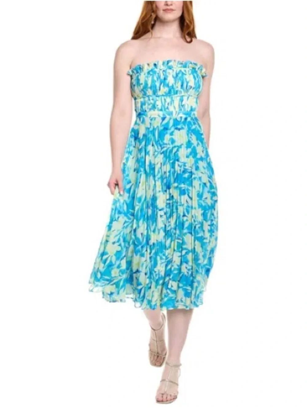 Amur Womens Scottie Midi Dress, Blue size 4